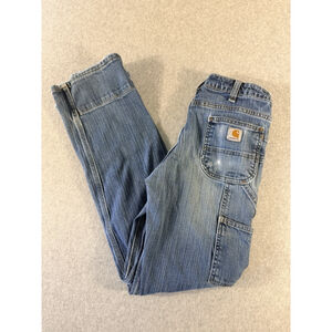 Carhartt Carpenter Jeans Womens 6x32 Dungaree Fit Blue Work Pants Denim